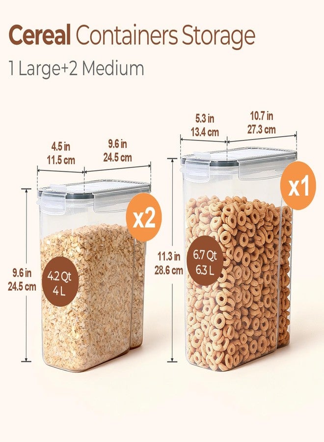 ComSaf Cereal Containers Storage Set (6L / 4L), Airtight Food Storage Containers for Pet Food Nuts,Cereal Dispenser for Kitchen Pantry Organization - Image 4
