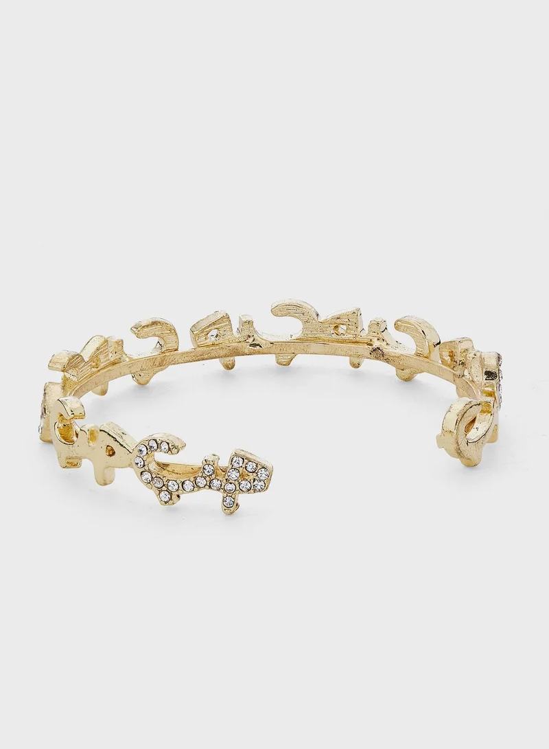 Khizana Hobb-Diamante Cuff  Bracelet