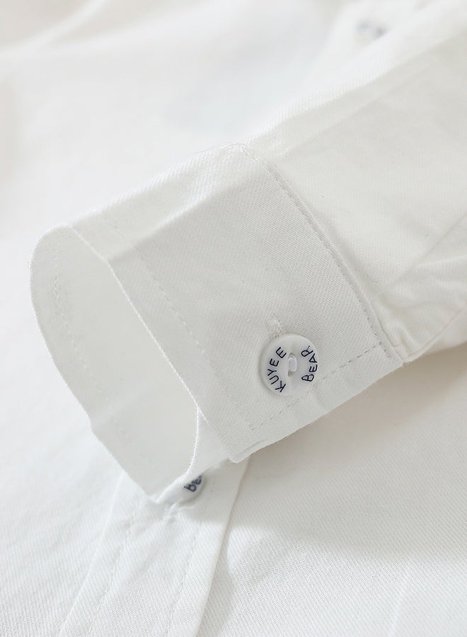 KUYEEBEAR Boys Long Sleeve Preppy Blouse Casual Shirt for Daily Wear School Uniform and Outdoor Use - Image 5