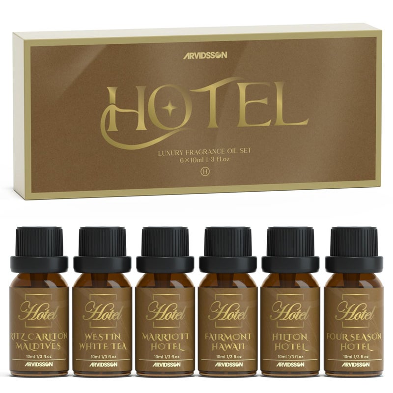 ARVIDSSON Hotel Diffuser Oils Gift Set - Hotel Essential Oils for Diffuser, Luxury Fragrance Oils Inspired by 5 Star Hotels Scent, Gift for Women and Men - Image 1