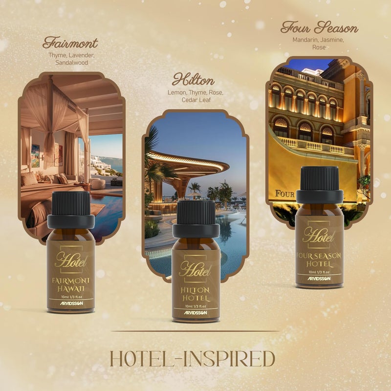 ARVIDSSON Hotel Diffuser Oils Gift Set - Hotel Essential Oils for Diffuser, Luxury Fragrance Oils Inspired by 5 Star Hotels Scent, Gift for Women and Men - Image 4