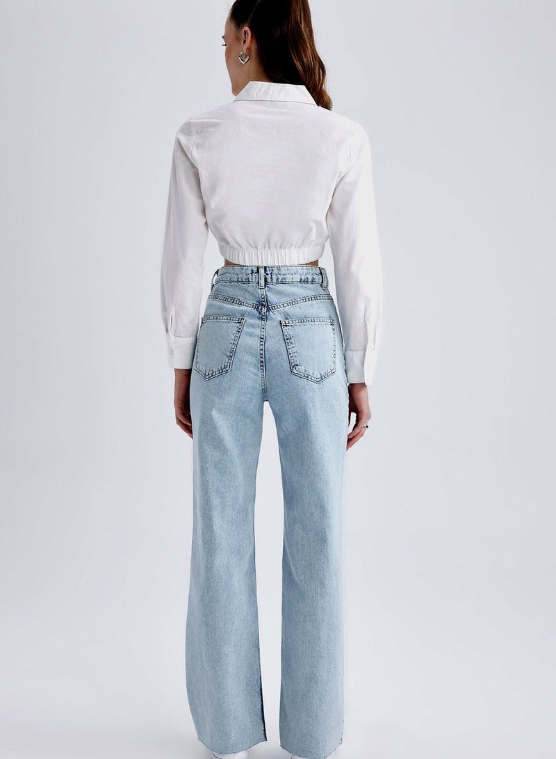 DeFacto 90'S Wide Leg 100% Cotton Jean - Image 2