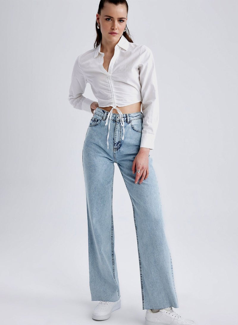DeFacto 90'S Wide Leg 100% Cotton Jean - Image 3