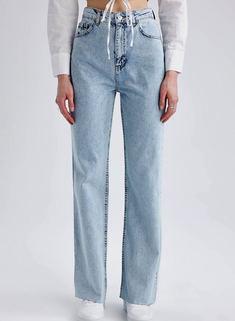 DeFacto 90'S Wide Leg 100% Cotton Jean - Image 1