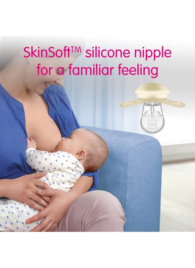 MAM Supreme Night Baby Pacifier For Sensitive Skin Patented Nipple 2 Pack 06 Months Unisex2 Count (Pack Of 1)  - Image 3