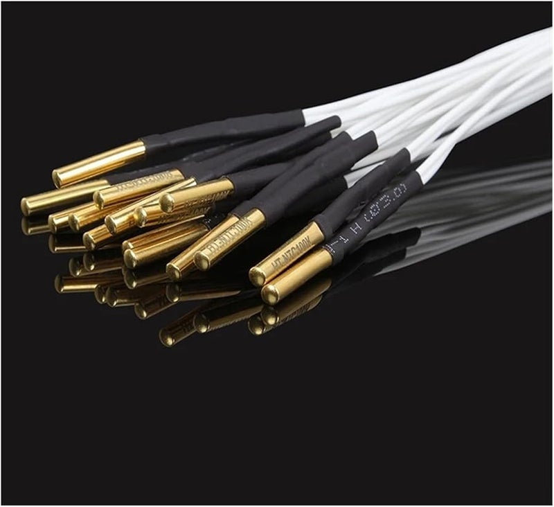 مستشعر حراري NTC عالي الحرارة 100 كيلو أوم 3950 مع كابل نحاسي XH 1 متر قطعتين - Image 3