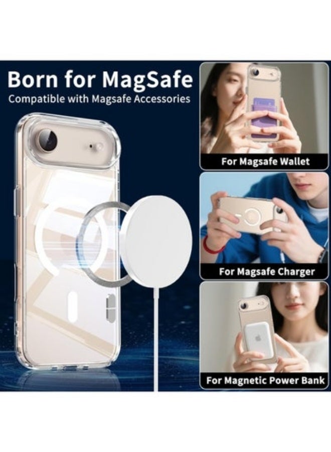 Magnetic Case for iPhone 17 Air MagSafe Shockproof Anti Yellow Anti Scratch Clear Cover - Image 4