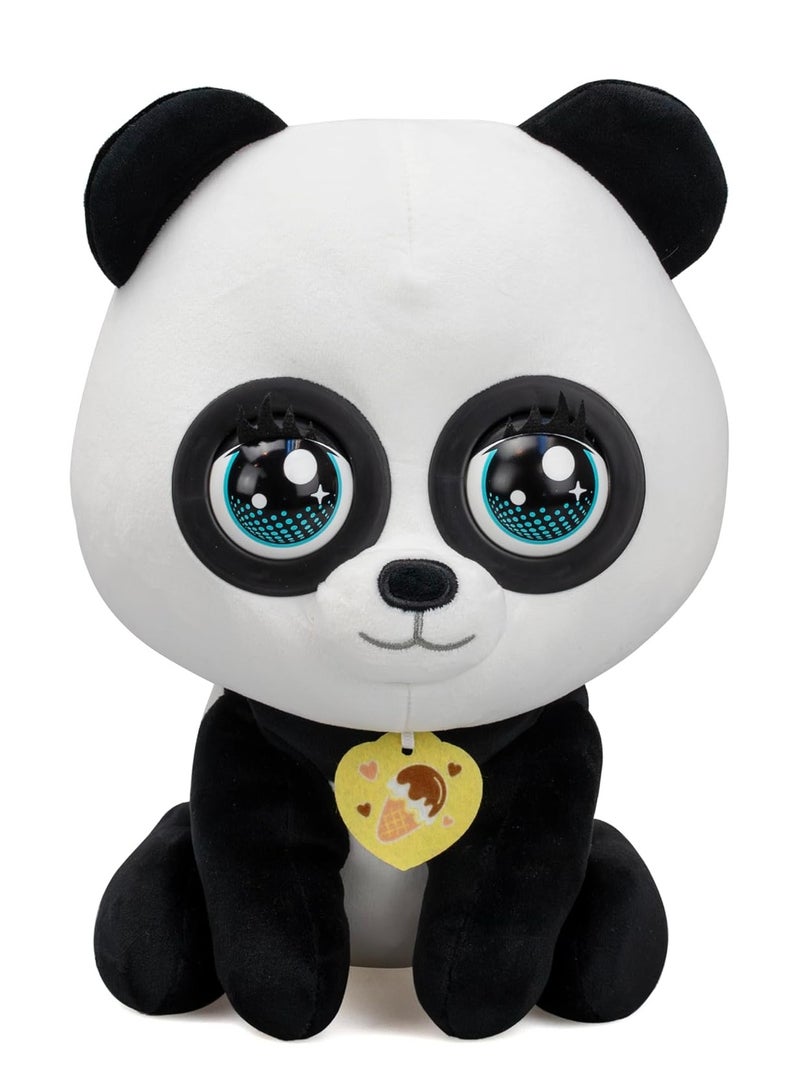 Silverlit Winksies Interactive Soft Toy - Cookie Panda with Blinking Eyes & Sound Effects – Cuddly Plush Toy for Kids 3+ – Ice Cream Cone  - Image 2