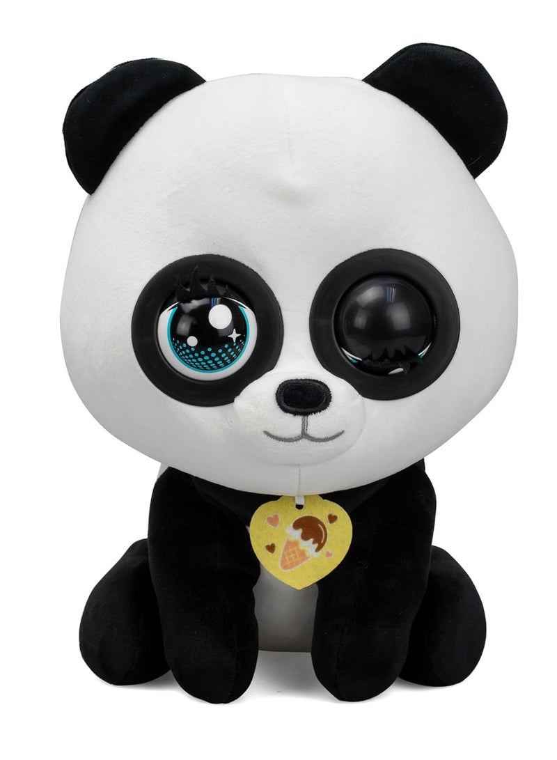Silverlit Winksies Interactive Soft Toy - Cookie Panda with Blinking Eyes & Sound Effects – Cuddly Plush Toy for Kids 3+ – Ice Cream Cone  - Image 4