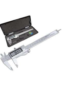 Generic Digital Caliper IP54 Waterproof Stainless Steel Caliper Measuring Tool Vernier Caliper with Huge LCD Screen Auto Off Feature Inch and Millimeter Conversion 6 Inch 150 mm  - Image 1