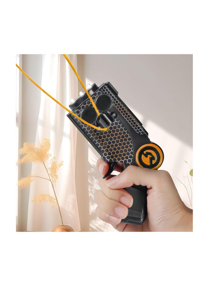 SYOSI Rope Launcher Toy, Glow in The Dark Rope Launcher Toy, Interactive String Loop Shooter for Kids, Floating Toy with LED Lights, Fun for Boys and Girls - Image 2