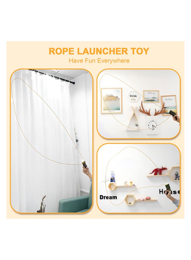 SYOSI Rope Launcher Toy, Glow in The Dark Rope Launcher Toy, Interactive String Loop Shooter for Kids, Floating Toy with LED Lights, Fun for Boys and Girls - Image 4
