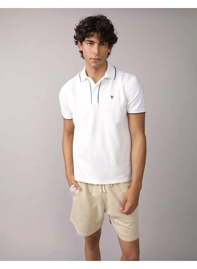 American Eagle Novelty Tipped Polo