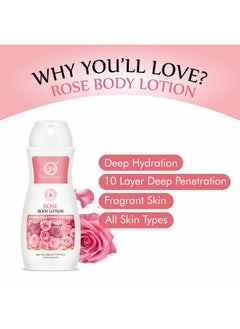 Nuerma Science Rose Body Lotion For Deep Moisturizing, Hydration & Nourishment | Skin Soothing & Toning Lotion For Body | Quick Absorbing, Lightweight For Women & Men - 218Ml  - Image 4