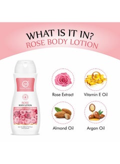 Nuerma Science Rose Body Lotion For Deep Moisturizing, Hydration & Nourishment | Skin Soothing & Toning Lotion For Body | Quick Absorbing, Lightweight For Women & Men - 218Ml  - Image 3