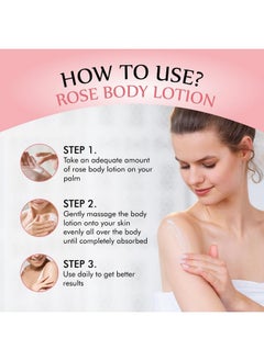 Nuerma Science Rose Body Lotion For Deep Moisturizing, Hydration & Nourishment | Skin Soothing & Toning Lotion For Body | Quick Absorbing, Lightweight For Women & Men - 218Ml  - Image 5