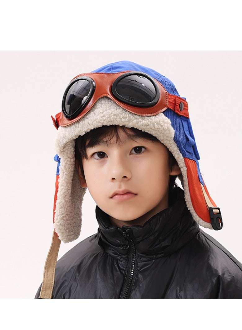 Generic Winter Trapper Hat Aviator Hat with Goggles Ear Flaps  Pilot Cap for Men Women Cold Weather Ski Hat - Image 2