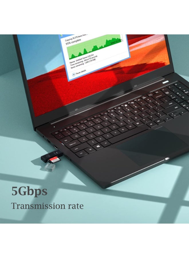 fantasize USB 3.0 SD Card Reader, Micro SD Card to USB Adapter TF Card Reader Camera Memory Card Reader for PC Laptop - Image 5
