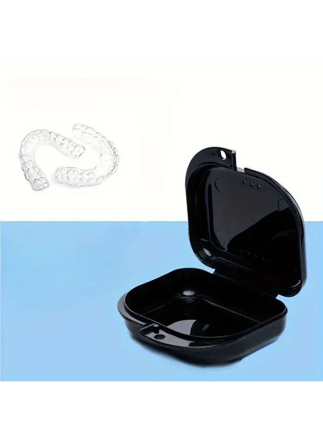 2 Pcs Odorless Denture Case With Stomata Suitable For Invisible Teeth And Night Mouthguard Locking Travel Essential Secure Denture Holder Stylish Protector Dental Storage Box For Orthodontic Patients - Image 5