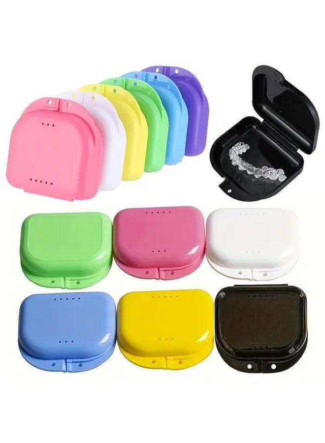2 Pcs Odorless Denture Case With Stomata Suitable For Invisible Teeth And Night Mouthguard Locking Travel Essential Secure Denture Holder Stylish Protector Dental Storage Box For Orthodontic Patients - Image 1