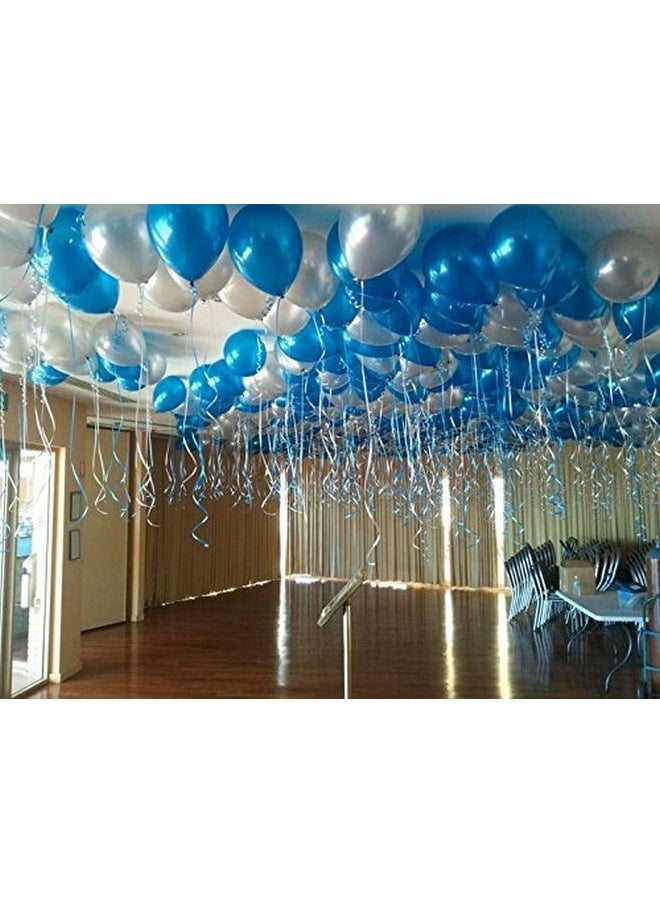 Balloonistics Metallic HD Toy Balloons - Frozen Theme, Blue/Silver (Pack of 50)  - Image 1