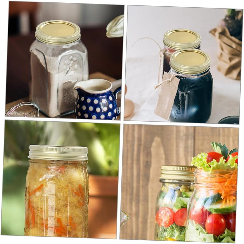 Demand fit global economical quality Stainless Steel Regular Mouth Jar Lids and Bands Airtight Metal Canning Jar Caps Set 24pcs 70mm Lids Rings Reusable Storage Sealing Covers and Home Food Preservation Transit damage prevent build Mountain region eligible ship On-demand local restock Varied size selections Working day delivery service Balanced universal design Nationwide delivery Long term use design Multi-demand satisfied design Repeated detach compatible build Upgraded simple practical design Global upgraded economical craftsmanship Storage burden minimized build Lightweight Easy assemble Neat shape Proper storage environment Global assemble options Globally engineered build Replaceable parts Surface safe Month-round consistent deliver Authorized haulage delivery Transparent body - Image 5
