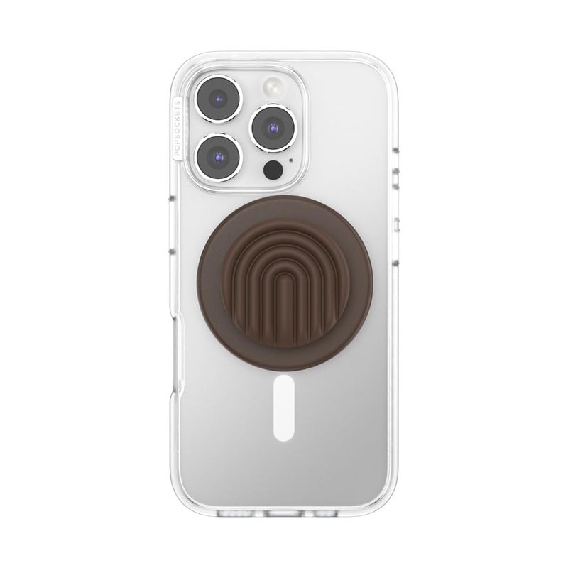 POPSOCKETS مقبض بوب سوكيتس لهاتف ماج سيف، حامل مغناطيسي، حامل هاتف، بني - منحنيات كاكاو - Image 2