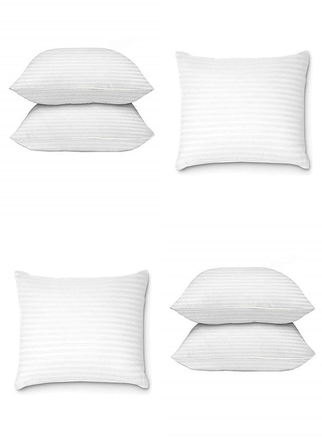 TrueCloud Rectangular 12x18 Inches Cushion, Set of 6, Microfiber Hotel Quality Premium Fibre Soft Cushion, Lumbar Pillow Filler - White - Image 1