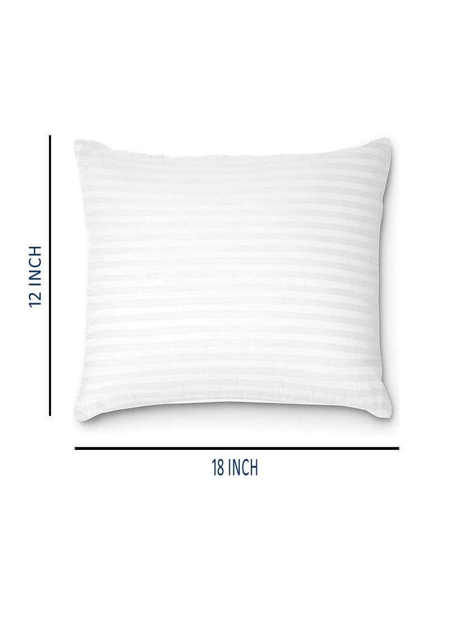 TrueCloud Rectangular 12x18 Inches Cushion, Set of 6, Microfiber Hotel Quality Premium Fibre Soft Cushion, Lumbar Pillow Filler - White - Image 2
