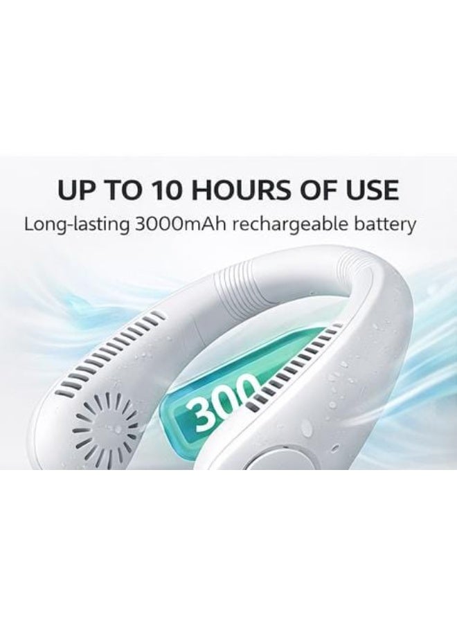 زيروسبيس مروحة رقبة بدون شفرات قابلة للشحن 5 سرعات مروحة محمولة بدون استخدام اليد تبريد شخصي USB Type C بطارية طويلة للاستخدام الخارجي والسفر - Image 5