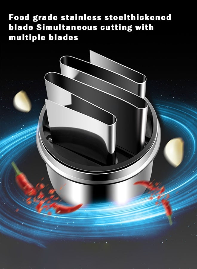 Sweet Life Manual Food Chopper, Stainless Steel Manual Onion Chopper Hand Chopper for Vegetables, Vegetable Cutter Onion Garlic Nut Choppers for Onion Garlic Vegetables Fruit Nut - Image 3