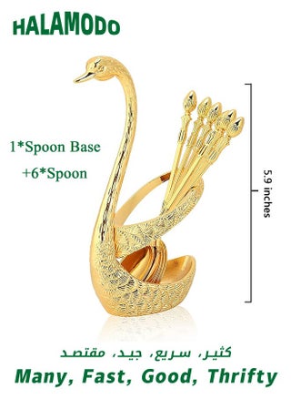 Decorative Swan Base Holder, Dessert Spoon and Fork Holder, Fruit Dessert Flatware Swan Base with 6 Spoons, Holder Spoon Organizer, Coffee Dessert Sugar Flatware - pzsku/ZB8E10BEE8BEA0123CDA6Z/45/_/1712478534/c9be69ca-5d7d-47d1-b908-ed762e4ac138