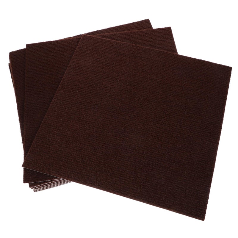 Brown Interlocking Carpet Tiles 10pcs Thickened Soft Play Mat For Kids Crawling Floor Cushions Home Office Use - Image 2