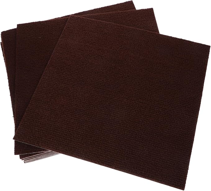 Brown Interlocking Carpet Tiles 10pcs Thickened Soft Play Mat For Kids Crawling Floor Cushions Home Office Use - Image 1