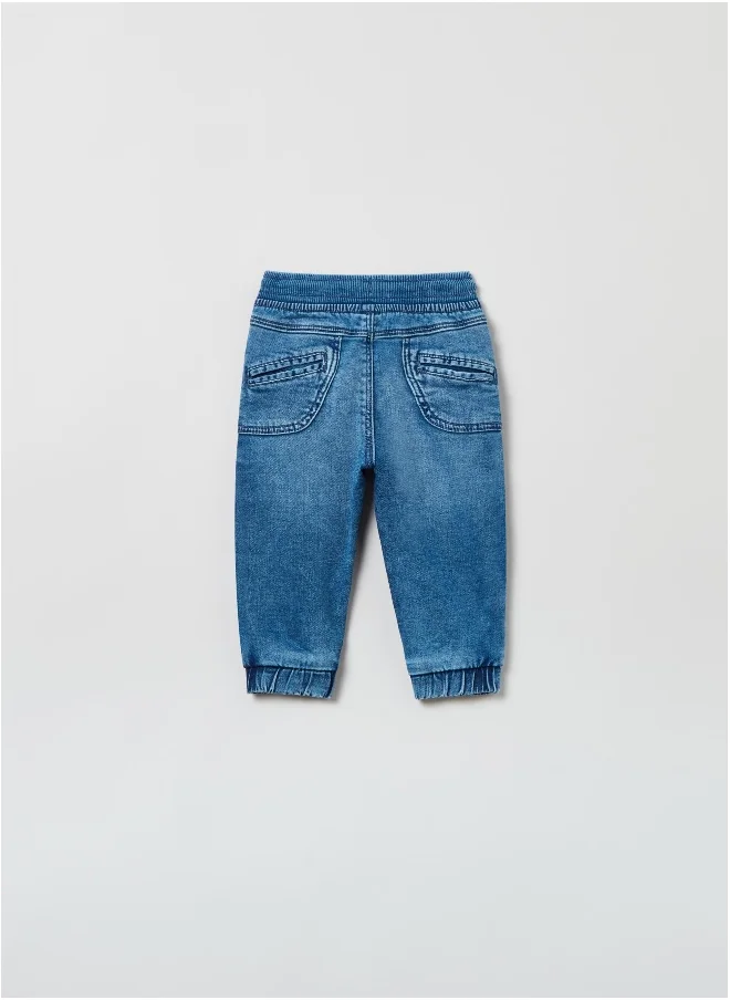 او في اس OVS Baby Boy Draw String Waist Seam Detail Jeans