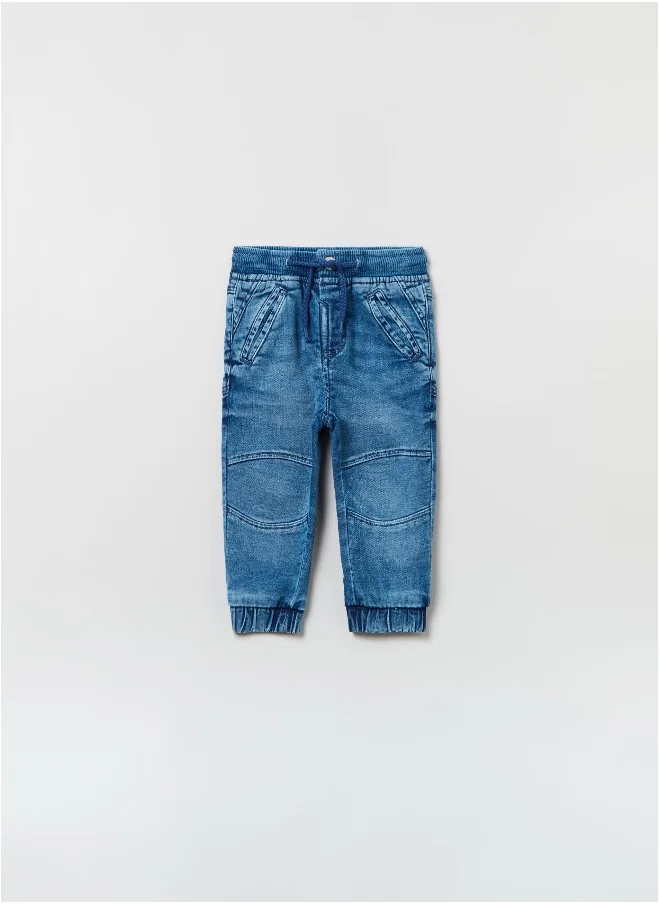 او في اس OVS Baby Boy Draw String Waist Seam Detail Jeans