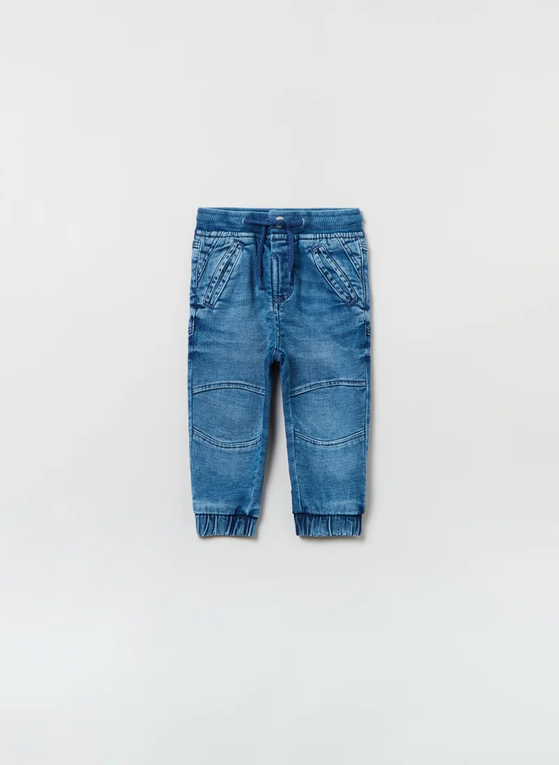 Ovs OVS Baby Boy Draw String Waist Seam Detail Jeans