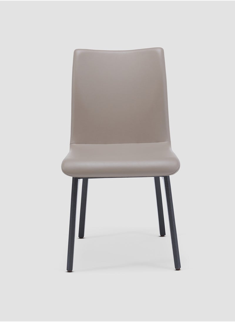 AL HUZAIFA FURNITURE Vista Dining Chair, Upholstered Microfiber Leather, American Ashwood Legs  - Image 1
