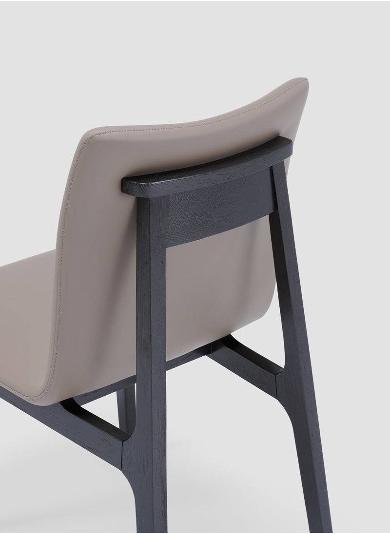 AL HUZAIFA FURNITURE Vista Dining Chair, Upholstered Microfiber Leather, American Ashwood Legs  - Image 4