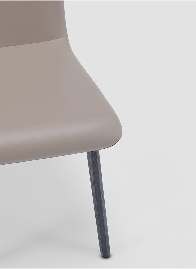 AL HUZAIFA FURNITURE Vista Dining Chair, Upholstered Microfiber Leather, American Ashwood Legs  - Image 2