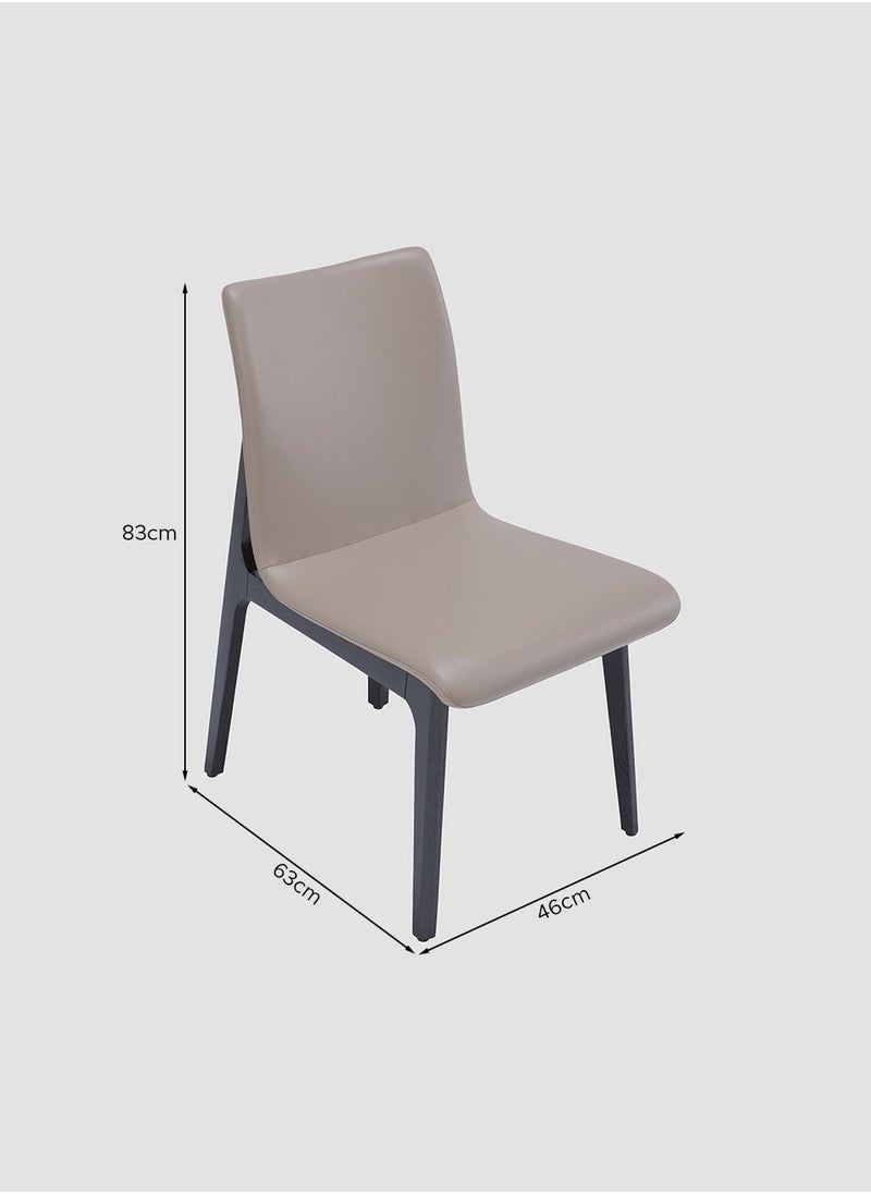 AL HUZAIFA FURNITURE Vista Dining Chair, Upholstered Microfiber Leather, American Ashwood Legs  - Image 5