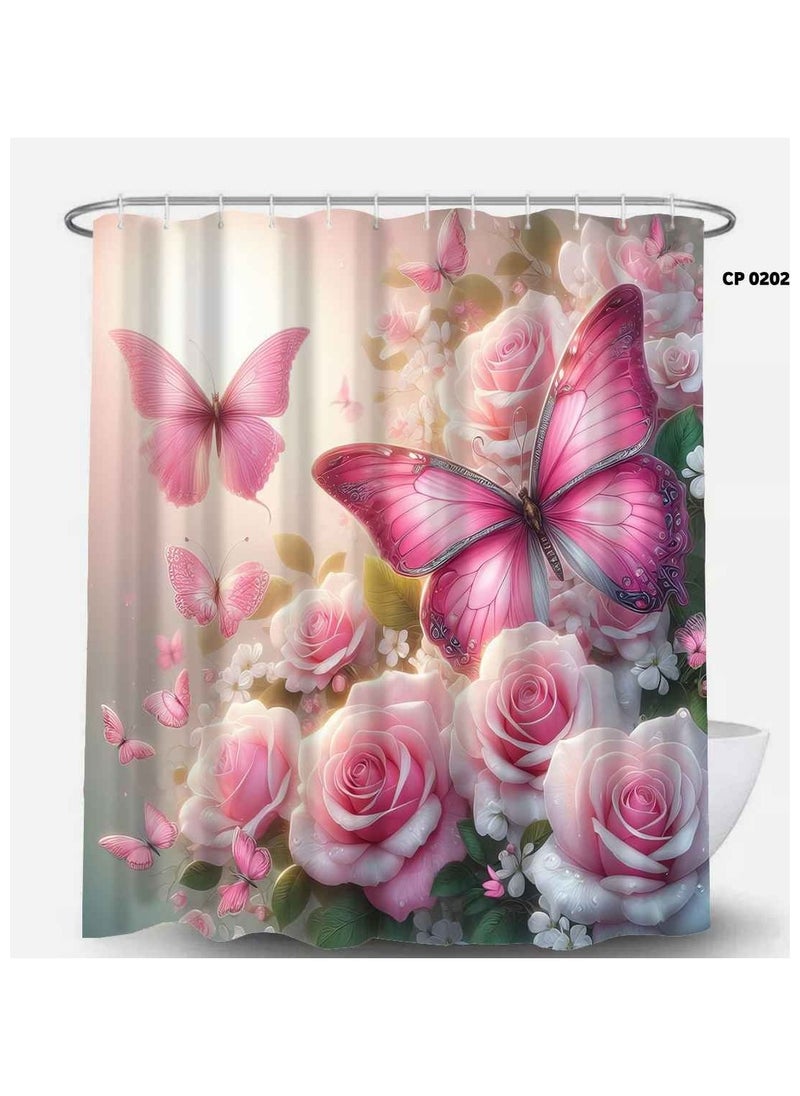 Titi style decorative Bathtub Curtain 