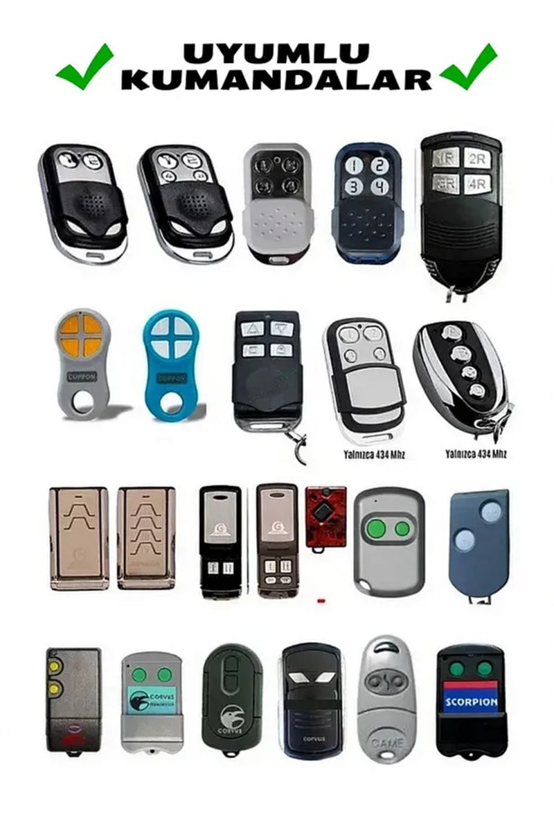 Universal Wicom Uk-44 Smart Codeable Car Parking Barrier Garage Shutter Remote Control 433Mhz Cn Electri̇m - Image 3