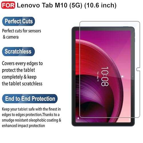 CEDO Lenovo Tab M10 (5G) 10.6 inch Tempered Glass | Screen Protector Clear Tempered Glass for Lenovo Tab M10 (5G) 10.6 inch - Image 2