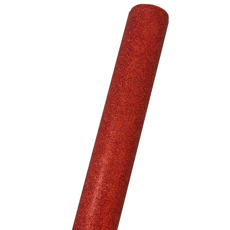 JAM Paper Gift Wrap - Glitter Wrapping Paper - 25 Sq Ft - Red Glitter - Roll Sold Individually - Image 3