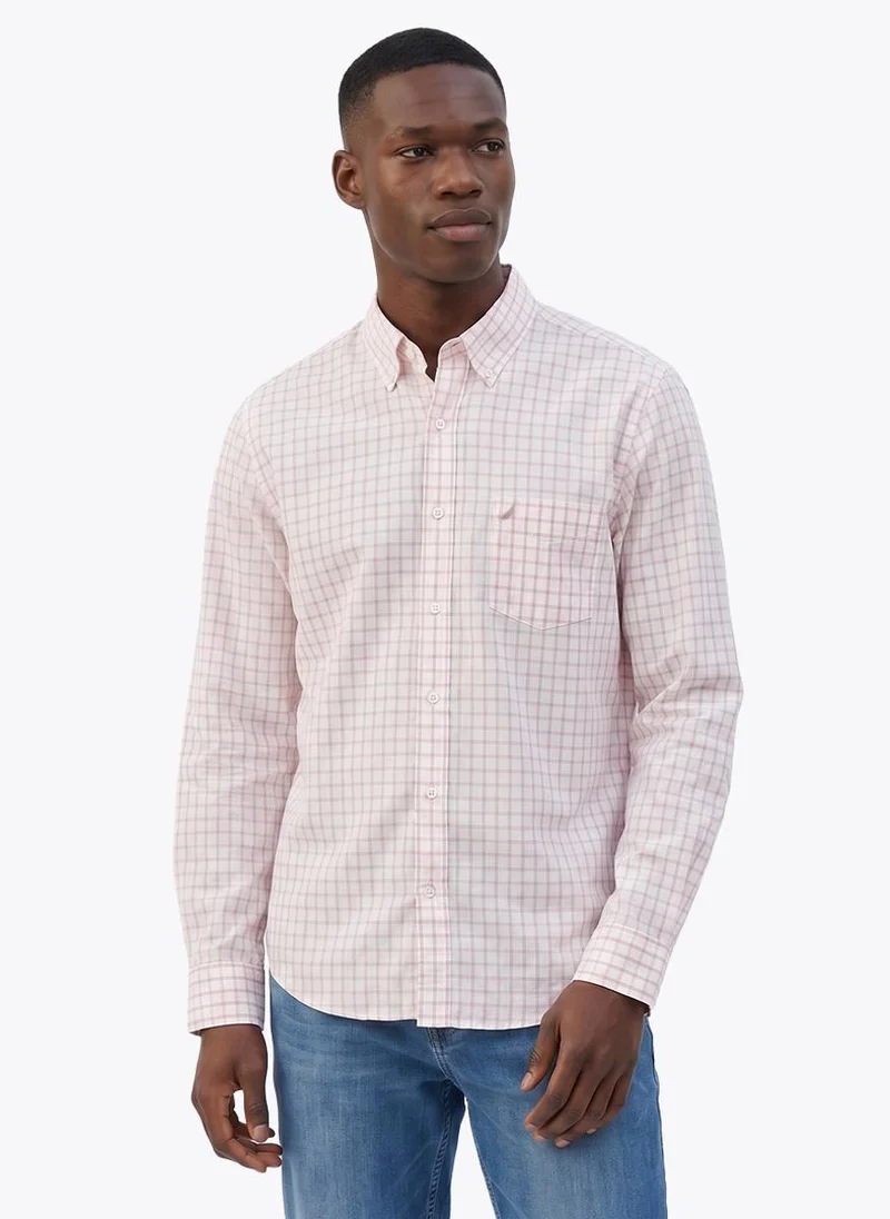 NAUTICA Men's Long Sleeve Yarn Dyed Shirt