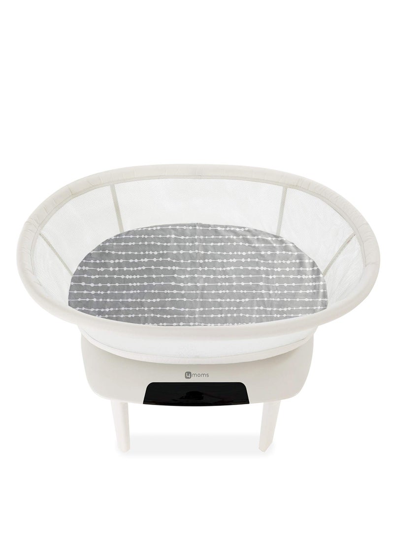 4moms mamaRoo Sleep Waterproof Bassinet Sheet - Beads, Grey - Image 2