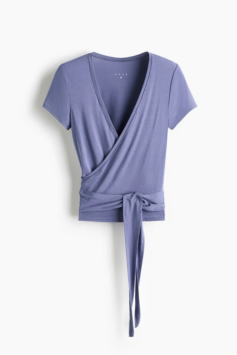 H&M  Sports wrap top in modal for Women | Best Price UAE