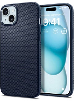 Spigen غطاء حماية ليكويد إير لهاتف آيفون 15 - أزرق داكن  - Image 1