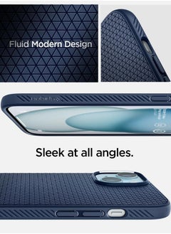 Spigen غطاء حماية ليكويد إير لهاتف آيفون 15 - أزرق داكن  - Image 3